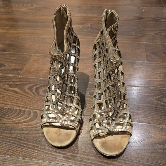 Suede booties with rhinestones by Michael Kors (Yvonne Booties) - Picture 2 of 8